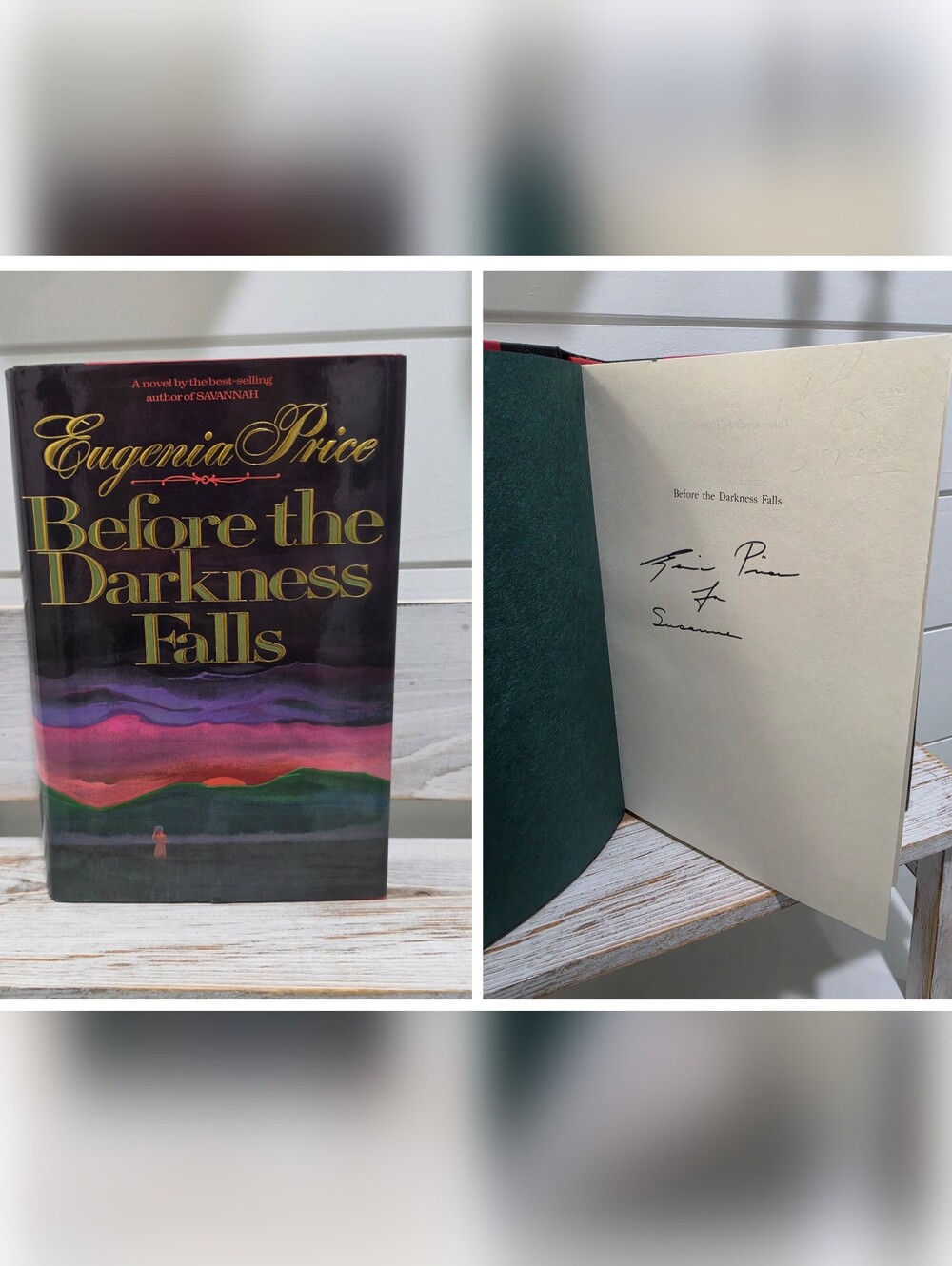 Signed 1st edition hardback of Before the darkness falls by Eugenia Price